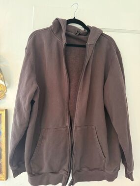 SKIMS Chocolate Brown Oversized Hooded Sweatshirt